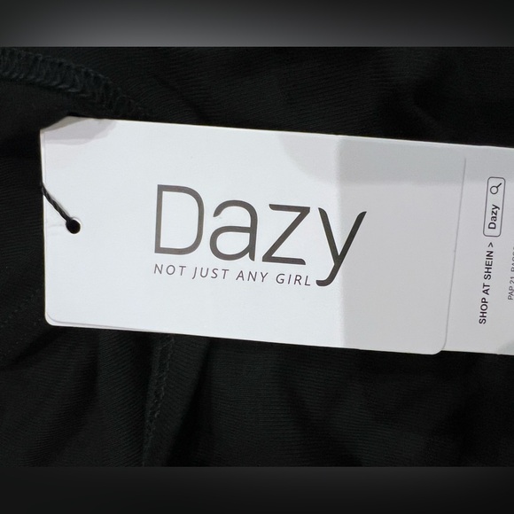 SHEIN Dazy Black Long Sleeve Wrap Women's Top - Picture 2 of 5